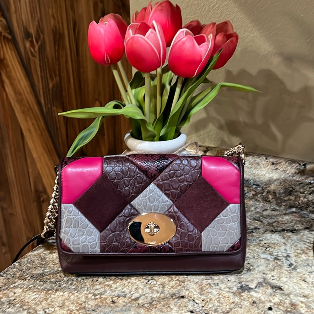 Coach Euc Mini Ruby Patchwork In Ruby Leather Red… - image 1